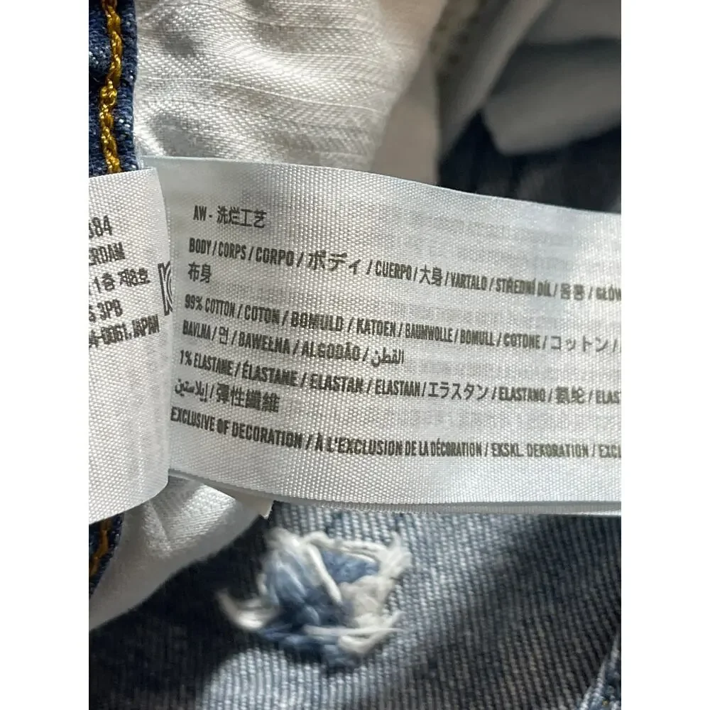 Abercrombie & Fitch 90's Straight Blue Ultra High Rise Denim Jeans Pants Size 10